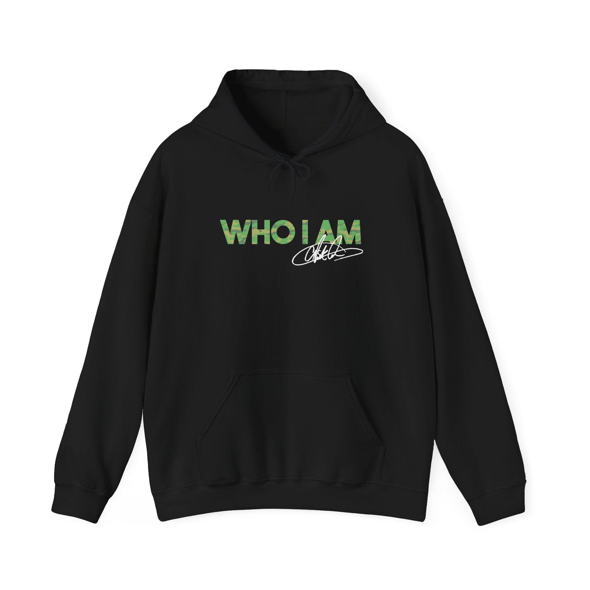 Who I Am 2025 Camo Hooded Sweatshirt