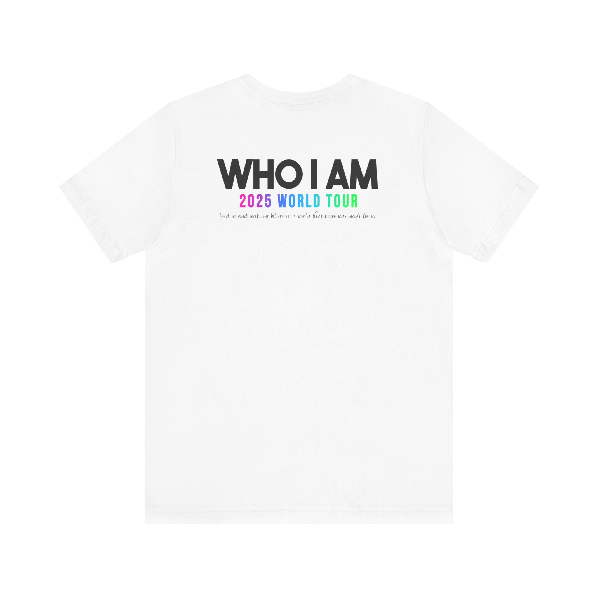 Who I Am 2025 Tour Tee - Pink Logo