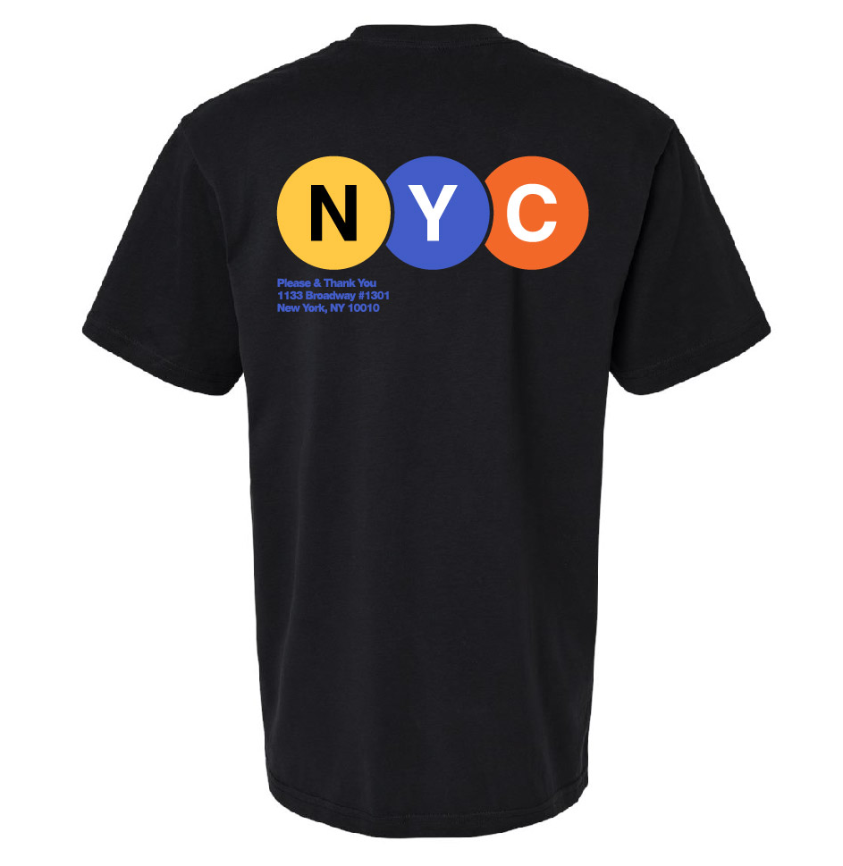 NYC Subway Short Sleeve T Shirt BLACK
