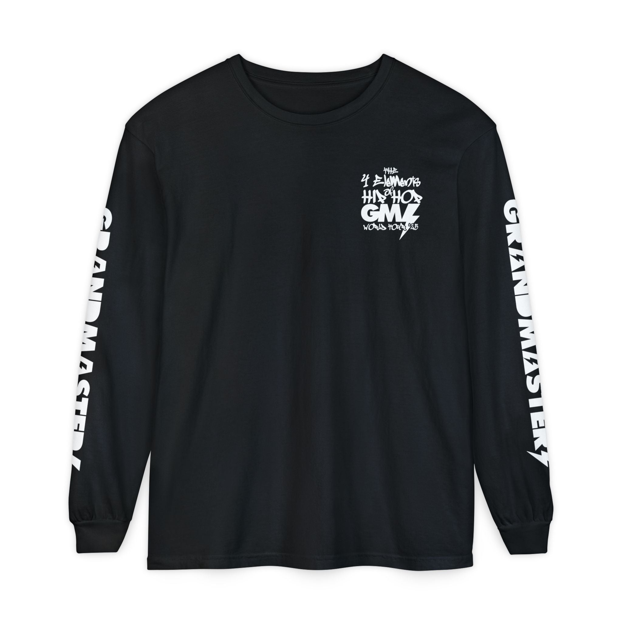Grandmaster Flash – “4 Elements of Hip Hop” European + UK Tour 2025 Long Sleeve T-Shirt (Limited Edition)