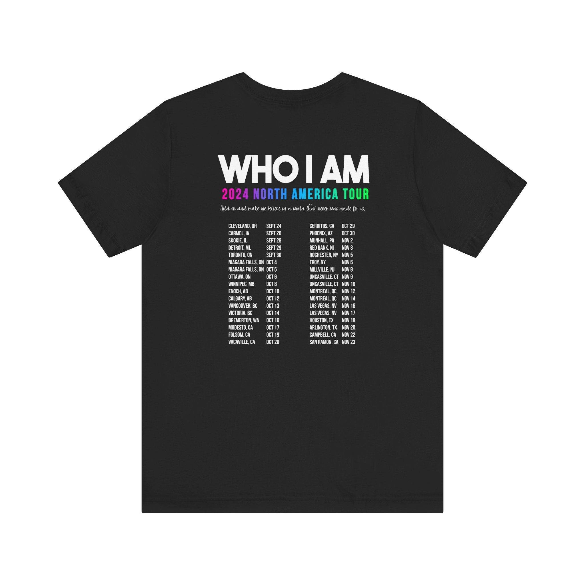 Who I Am 2024 Tour Tee - Black Logo