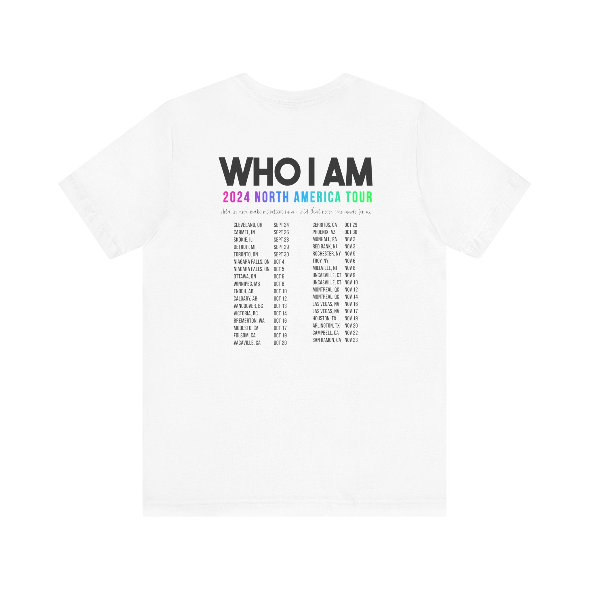 Who I Am 2024 Tour Tee - Black Logo