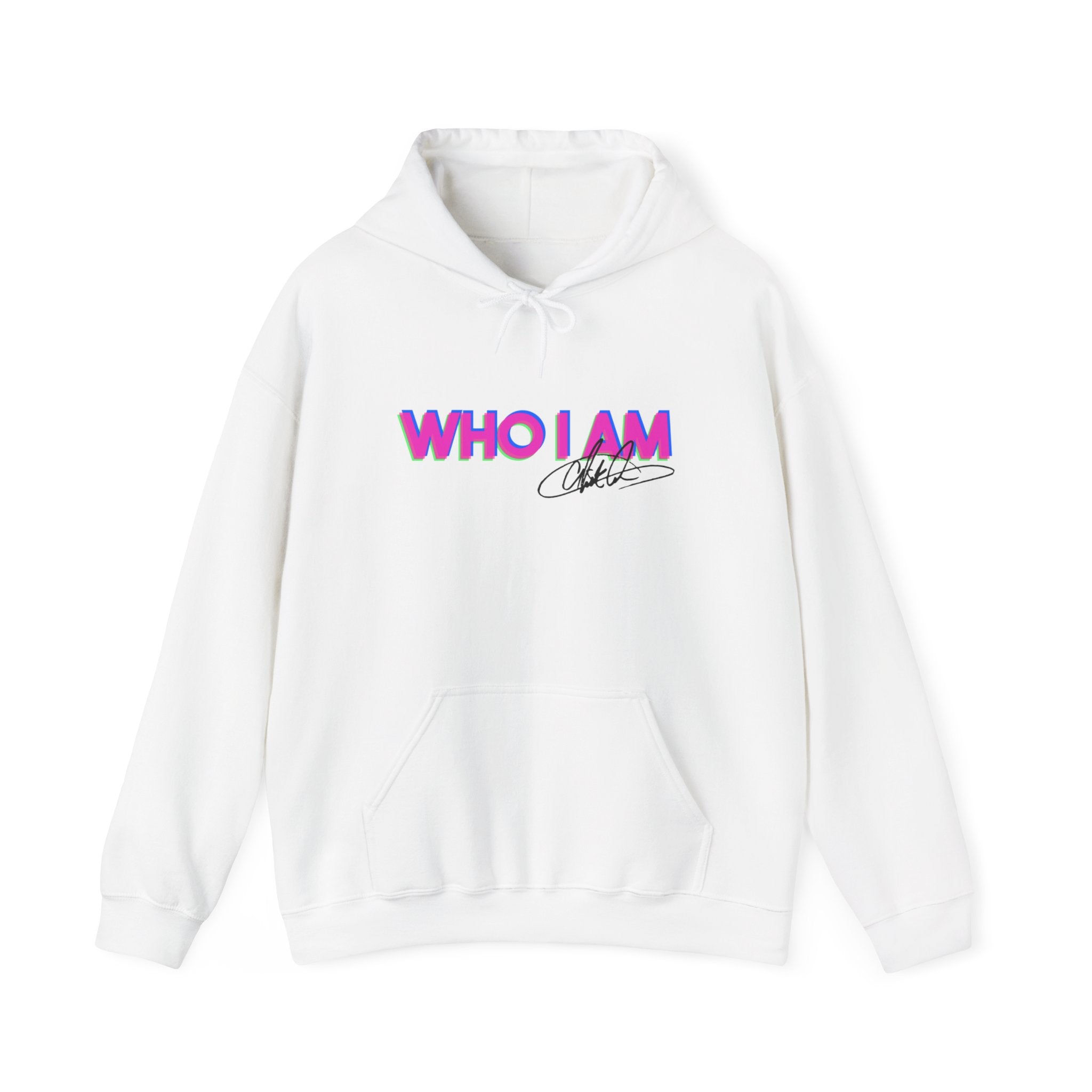 Who I Am Neon Hooded Sweatshirt