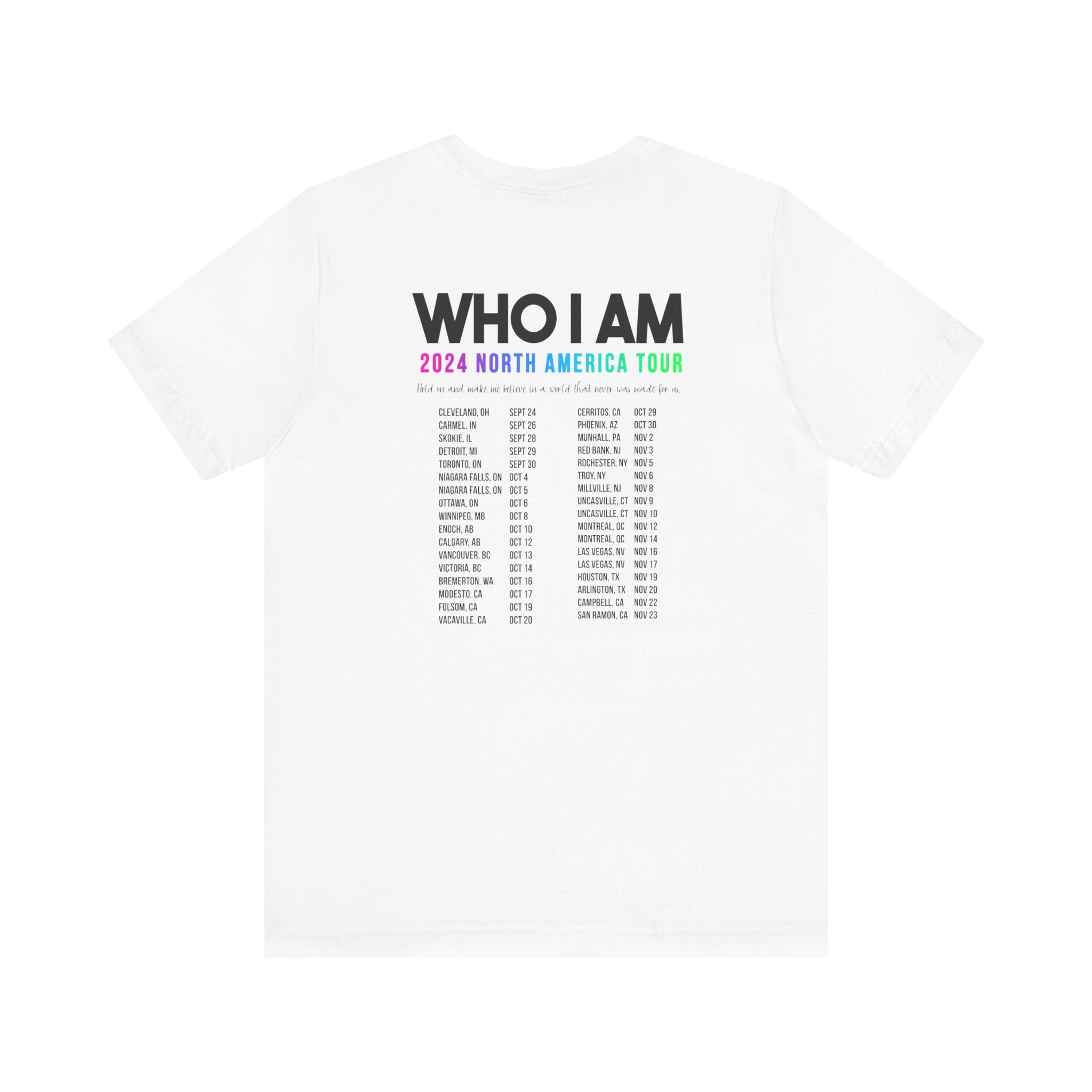 Who I Am 2024 Tour Tee - Pink Logo