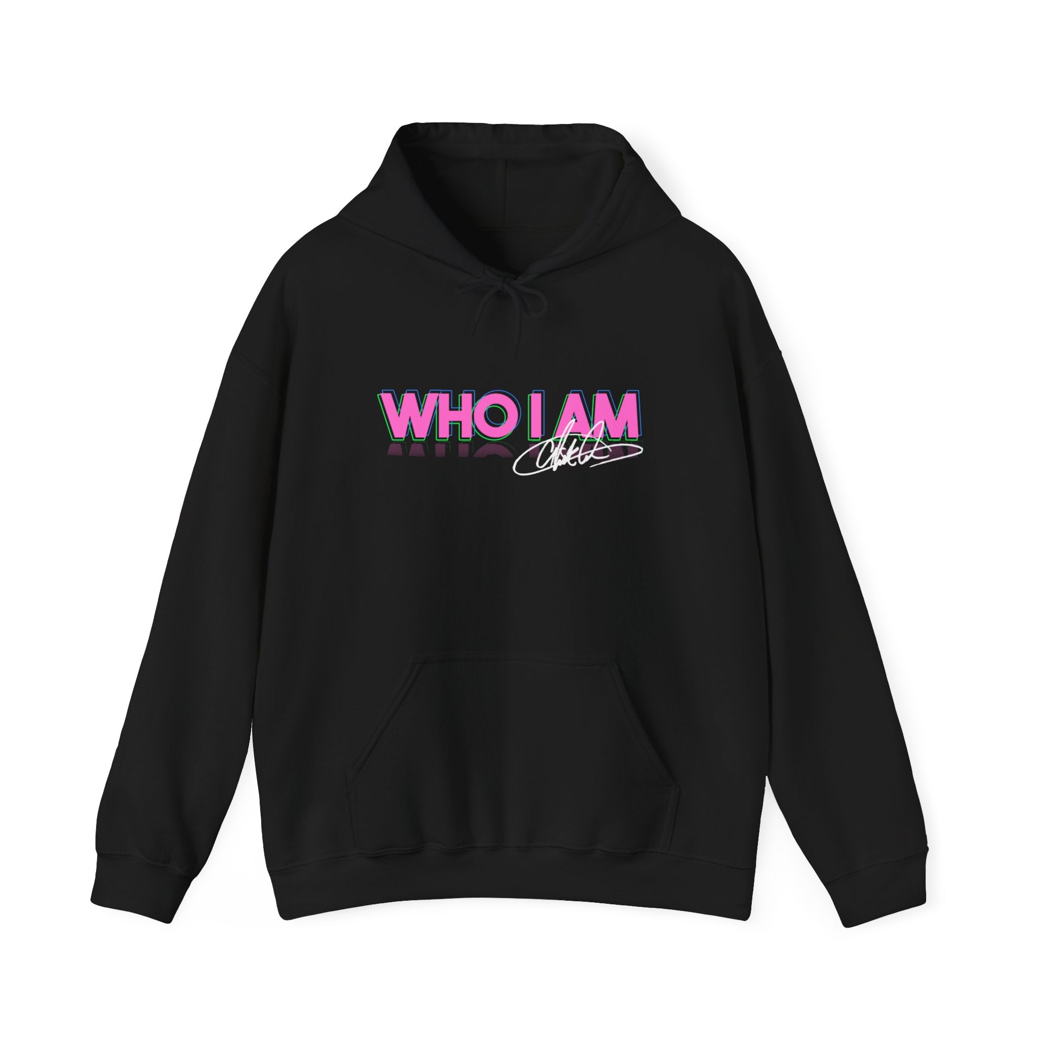 Who I Am Neon Hooded Sweatshirt